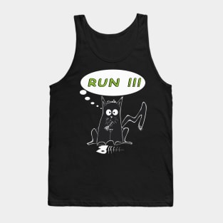 Caught cat stealing fish - RUN!!! Tank Top